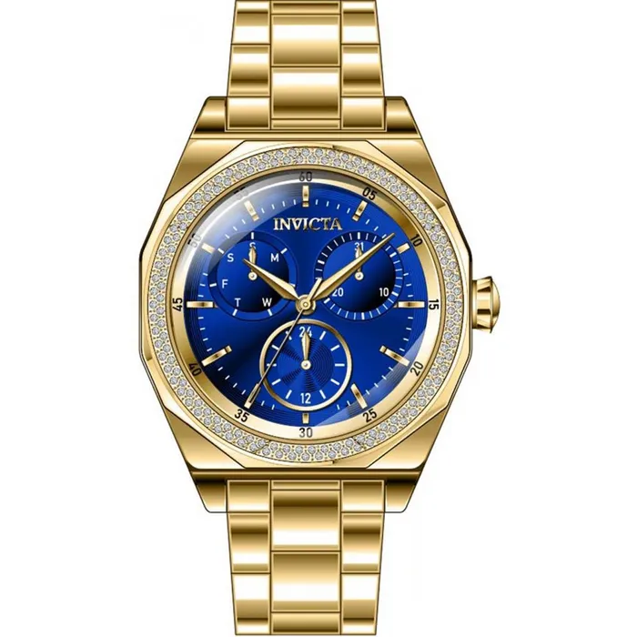 Invicta Womens Quartz Watch Angel Diamond Blue Dial Yellow Gold Bracelet 38562 Invicta Bracelets Invicta Womens Quartz Watch Angel Diamond Blue Dial Yellow Gold Bracelet 38562 Invicta Bracelets