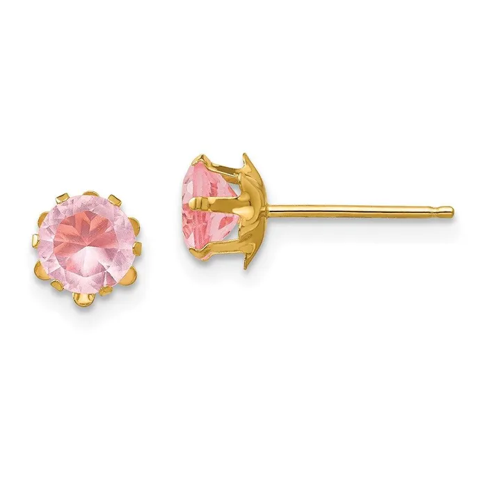Jewelry Earrings Madi K Kids 14k 5mm Synthetic Oct Earrings