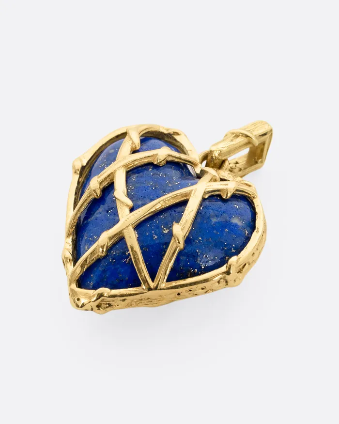 KAREN KARCH Entwined Heart Lapis Charm Charm Necklaces KAREN KARCH Entwined Heart Lapis Charm Charm Necklaces