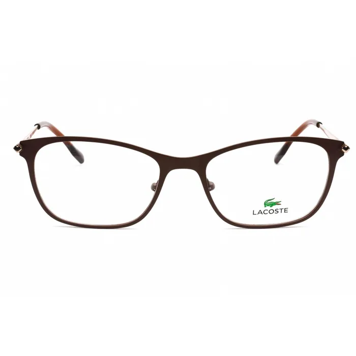 Lacoste Earrings Lacoste Womens Eyeglasses Full Rim BrownRose Gold Rectangular Frame L2276 210