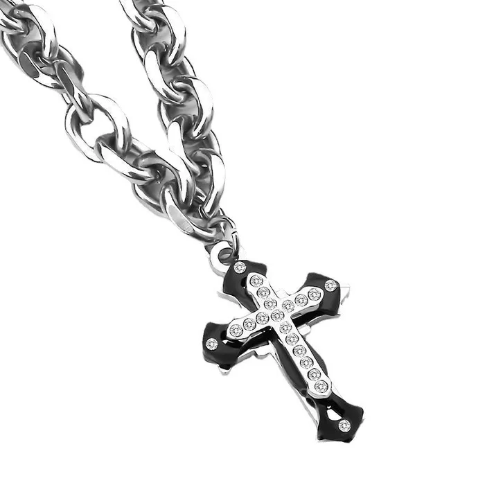 Necklaces VVS Jewelry Stainless Steel Cross Necklace