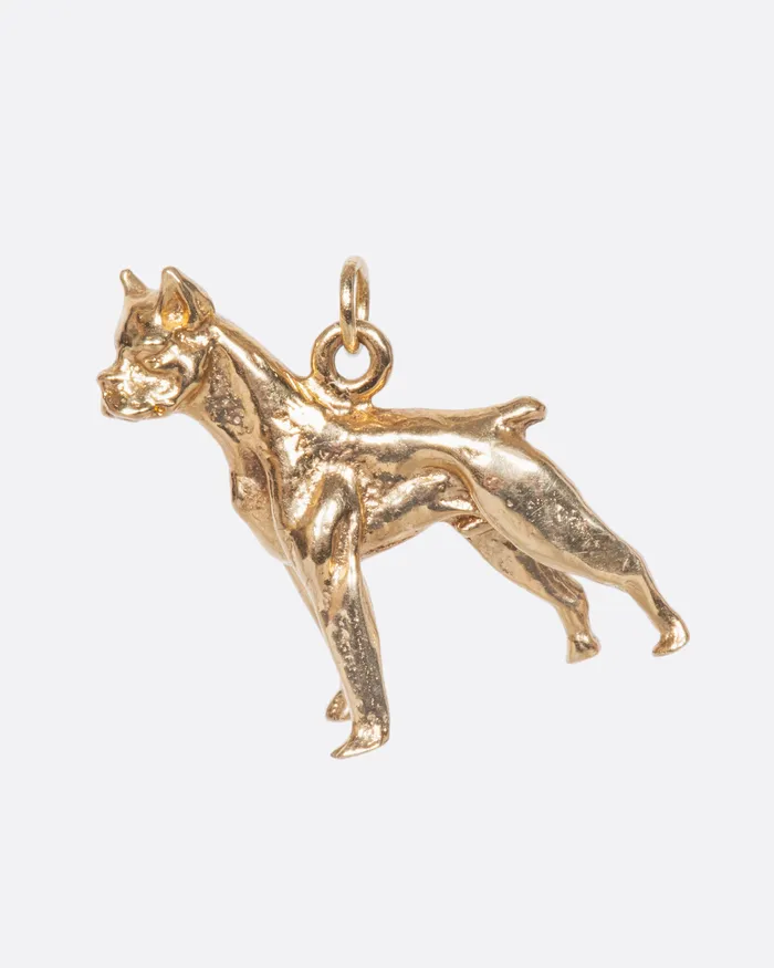 ORLANDO GOLD REFINERY Charm Necklaces Vintage Boxer Dog Charm