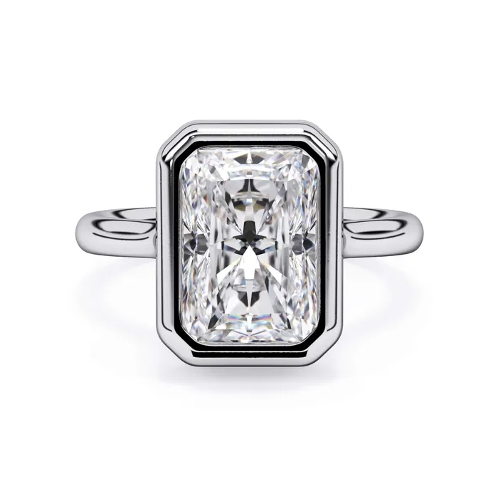Rings Bezel with Underhalo Engagement Ring deBebians