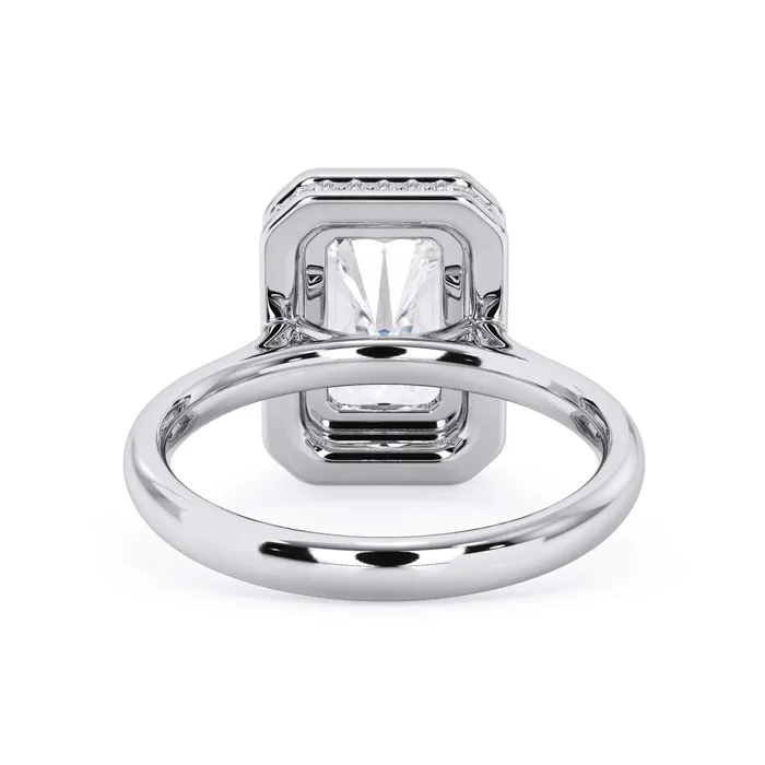 Rings Bezel with Underhalo Engagement Ring deBebians