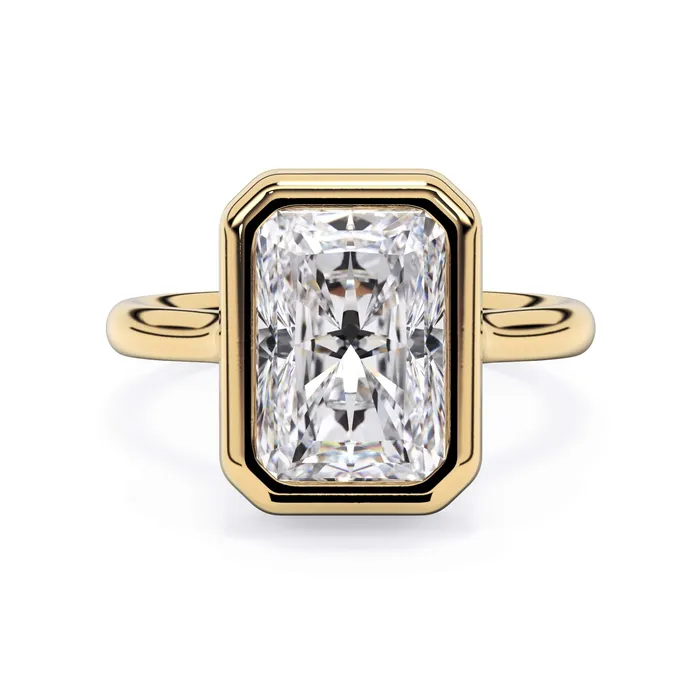 Rings Bezel with Underhalo Engagement Ring deBebians