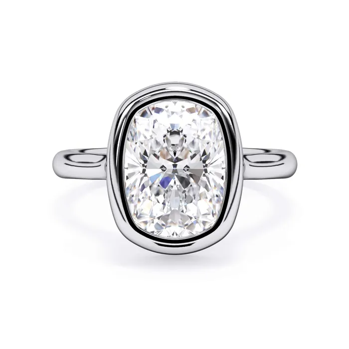 Rings Bezel with Underhalo Engagement Ring deBebians