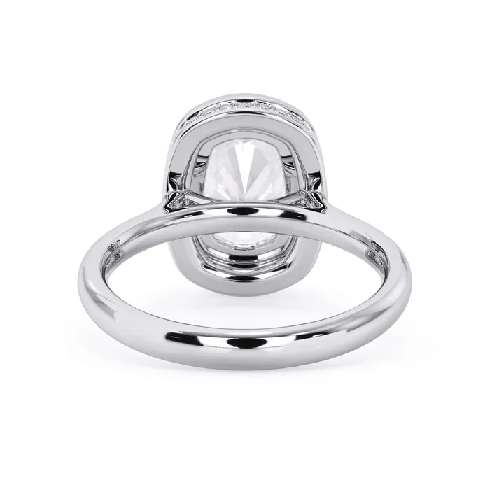 Rings Bezel with Underhalo Engagement Ring deBebians