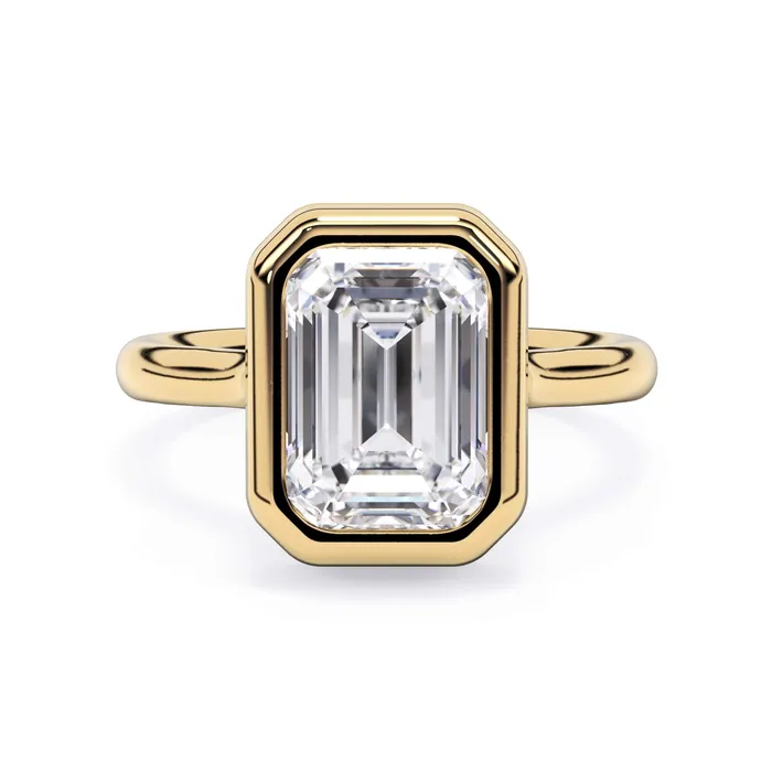 Rings Bezel with Underhalo Engagement Ring deBebians