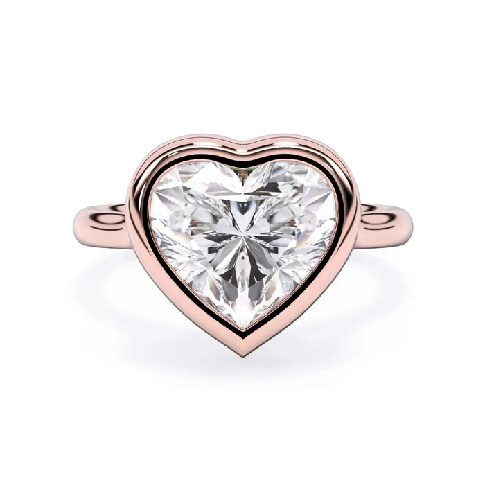 Rings Bezel with Underhalo Engagement Ring deBebians