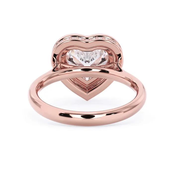 Rings Bezel with Underhalo Engagement Ring deBebians