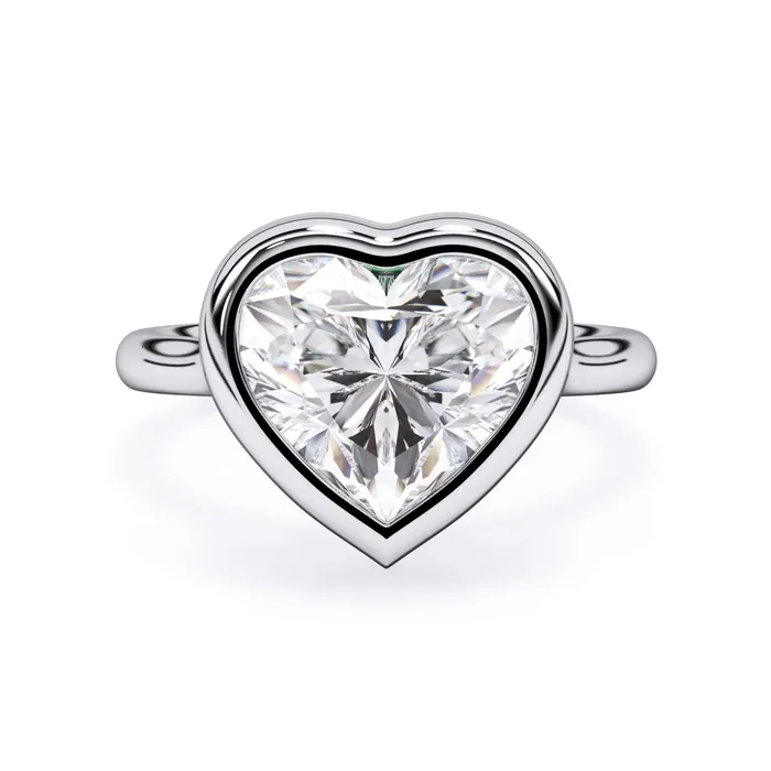 Rings Bezel with Underhalo Engagement Ring deBebians