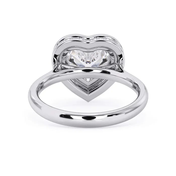 Rings Bezel with Underhalo Engagement Ring deBebians