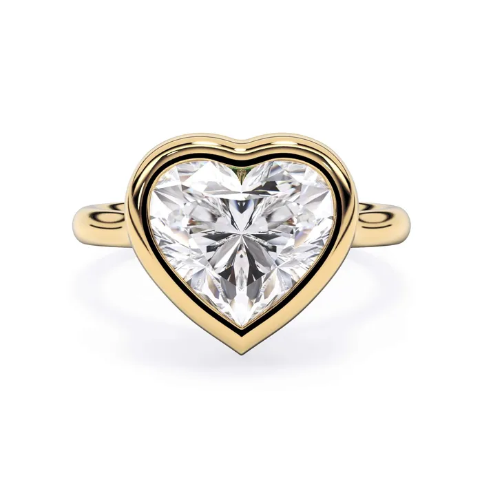Rings Bezel with Underhalo Engagement Ring deBebians