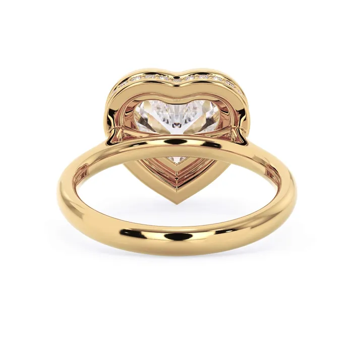 Rings Bezel with Underhalo Engagement Ring deBebians
