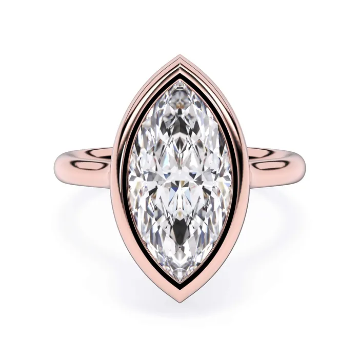 Rings Bezel with Underhalo Engagement Ring deBebians