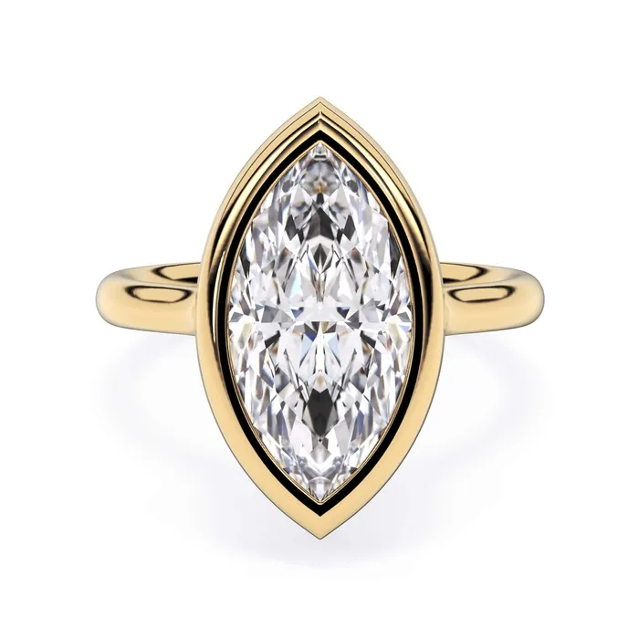 Rings Bezel with Underhalo Engagement Ring deBebians