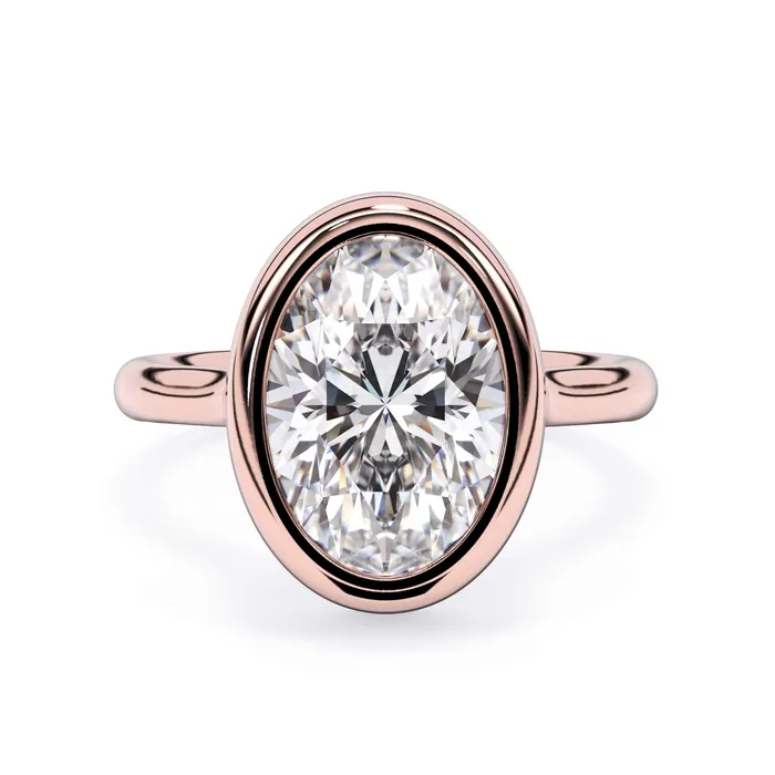 Rings Bezel with Underhalo Engagement Ring deBebians
