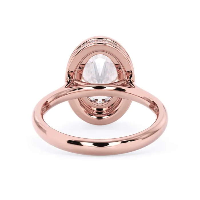 Rings Bezel with Underhalo Engagement Ring deBebians