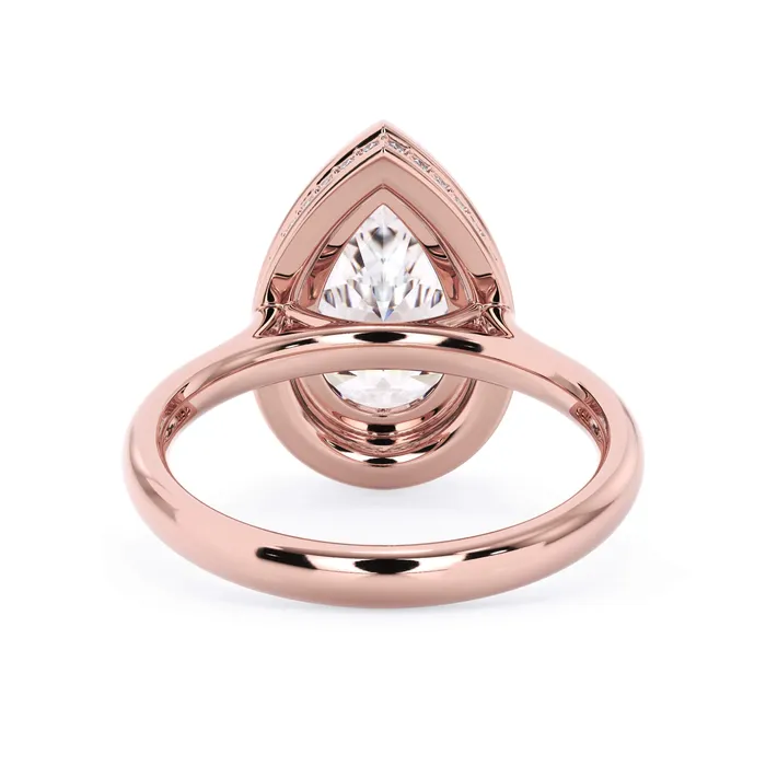 Rings Bezel with Underhalo Engagement Ring deBebians