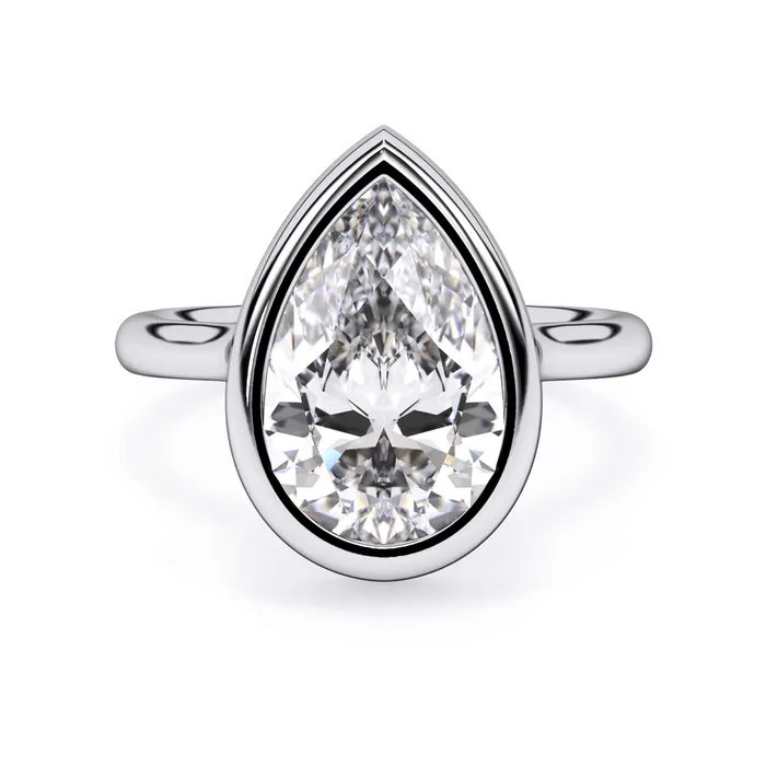 Rings Bezel with Underhalo Engagement Ring deBebians