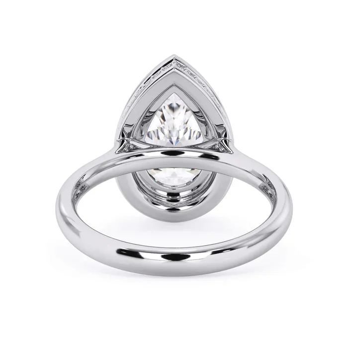 Rings Bezel with Underhalo Engagement Ring deBebians