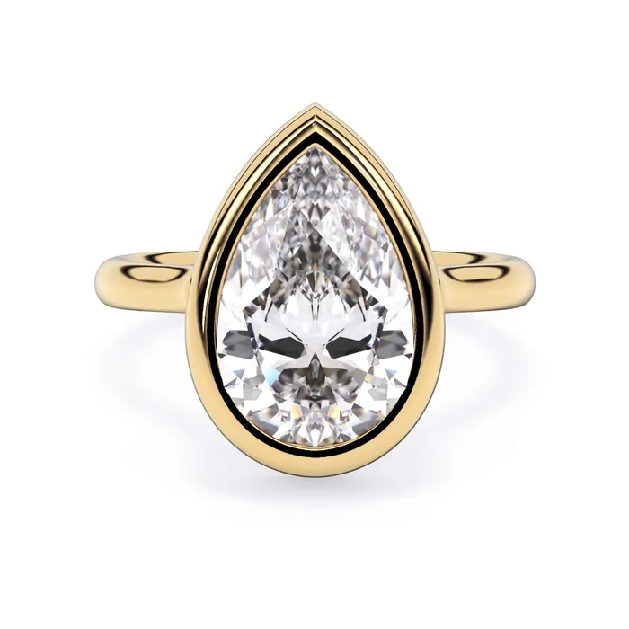 Rings Bezel with Underhalo Engagement Ring deBebians