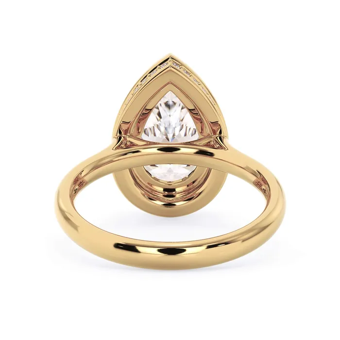 Rings Bezel with Underhalo Engagement Ring deBebians