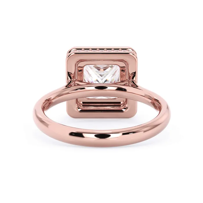 Rings Bezel with Underhalo Engagement Ring deBebians