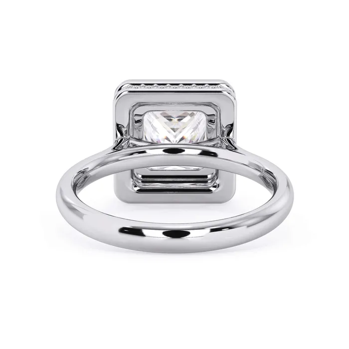 Rings Bezel with Underhalo Engagement Ring deBebians