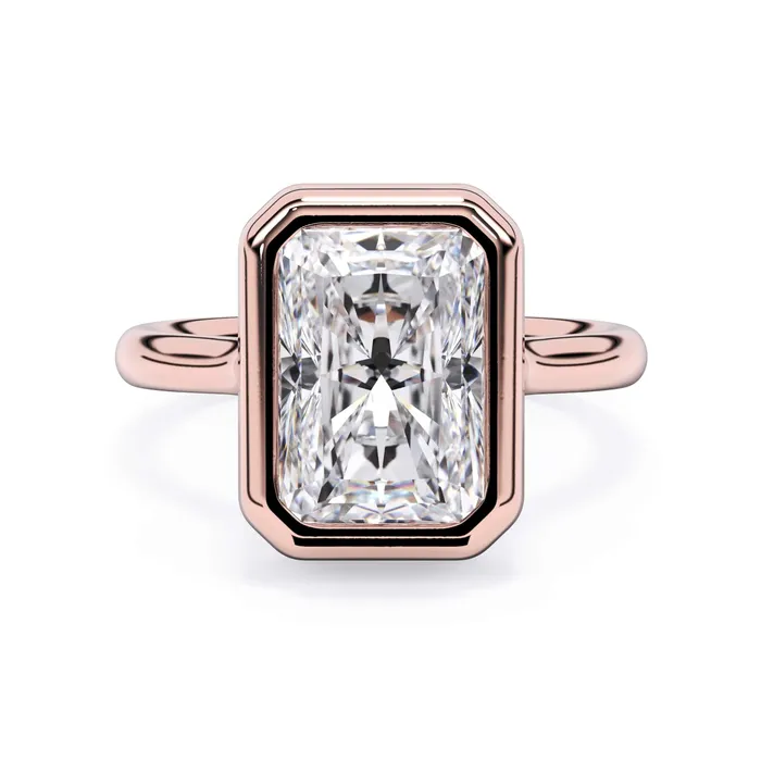 Rings Bezel with Underhalo Engagement Ring deBebians