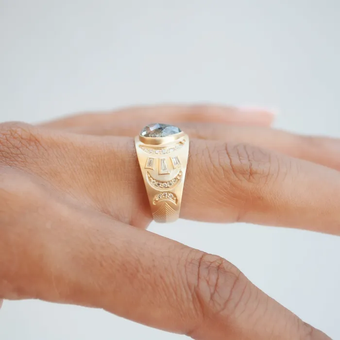 Rings Celine DAoust Diamond Deco Beam Ring