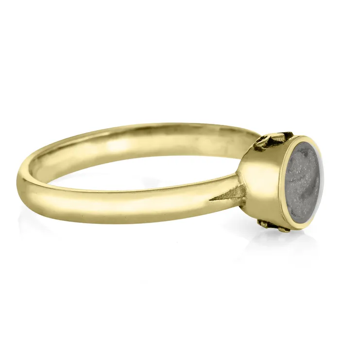 Rings closebymejewelry Fleur de Lis Cremation Ring in 14K Yellow Gold