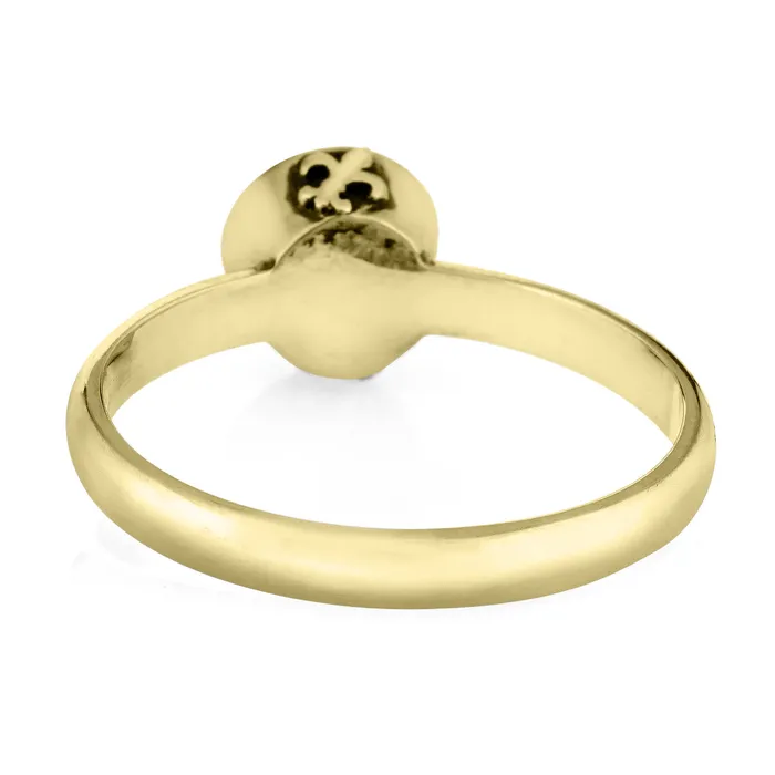 Rings closebymejewelry Fleur de Lis Cremation Ring in 14K Yellow Gold