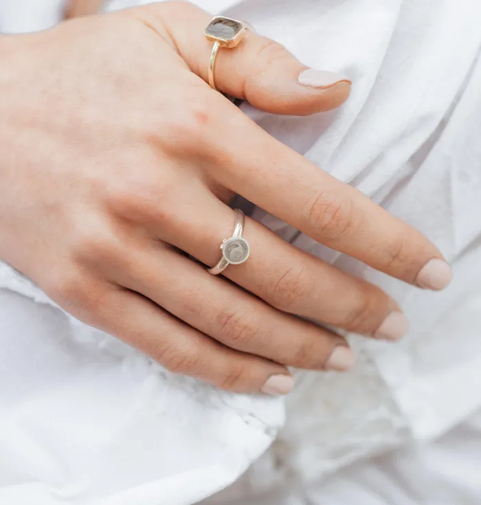 Rings closebymejewelry Fleur de Lis Cremation Ring in 14K Yellow Gold