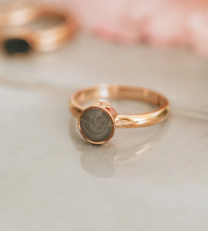 Rings closebymejewelry Fleur de Lis Cremation Ring in 14K Yellow Gold