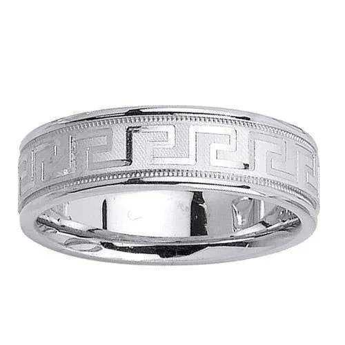 Rings deBebians 65mm Greek Key Design Wedding Ring