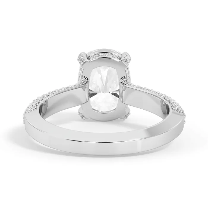 Rings deBebians Three Row Open Profile Diamond Basket Engagement Ring