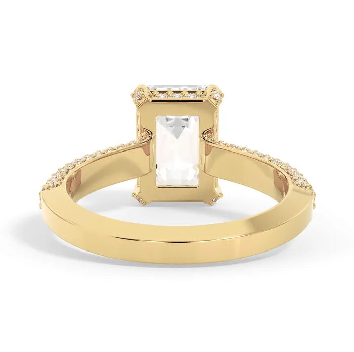 Rings deBebians Three Row Open Profile Diamond Basket Engagement Ring