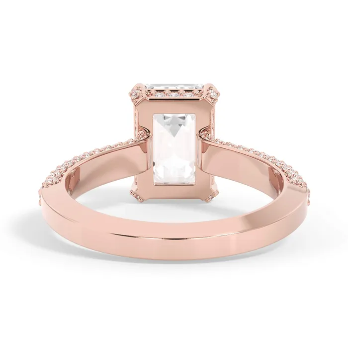 Rings deBebians Three Row Open Profile Diamond Basket Engagement Ring