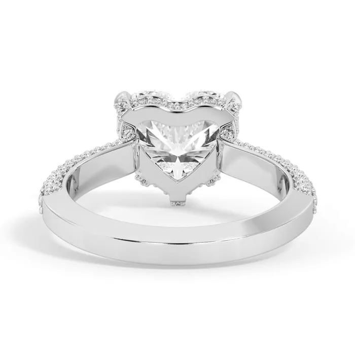 Rings deBebians Three Row Open Profile Diamond Basket Engagement Ring