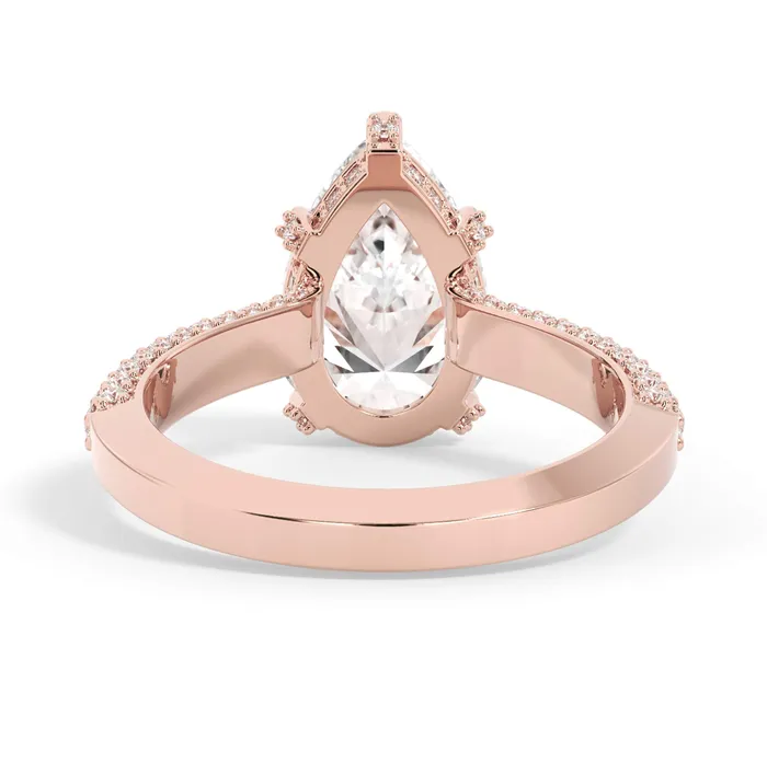 Rings deBebians Three Row Open Profile Diamond Basket Engagement Ring