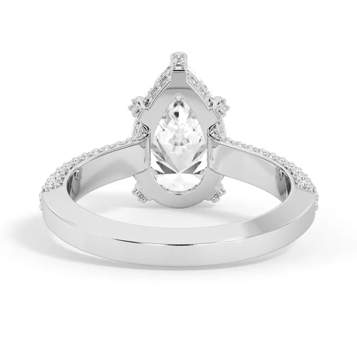 Rings deBebians Three Row Open Profile Diamond Basket Engagement Ring