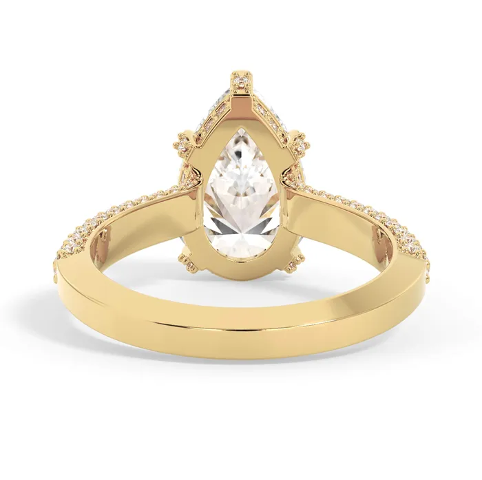 Rings deBebians Three Row Open Profile Diamond Basket Engagement Ring