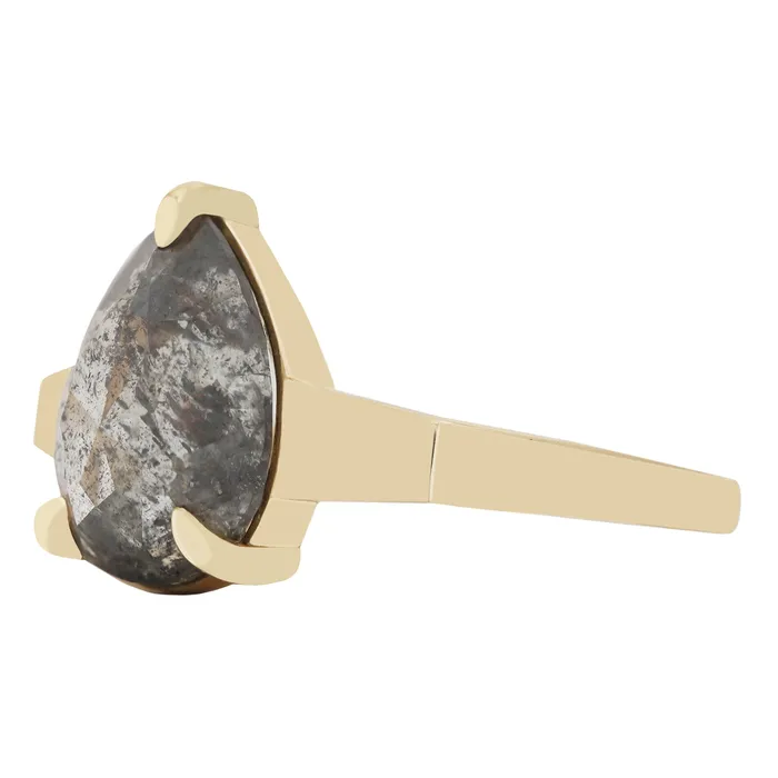Rings Lauren Wolf Jewelry Speckled Ash Pear Diamond Ring