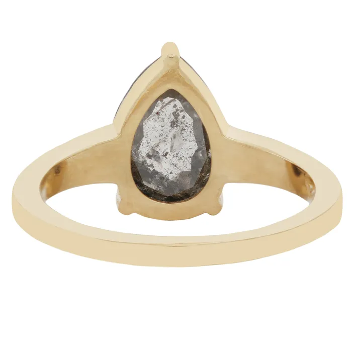 Rings Lauren Wolf Jewelry Speckled Ash Pear Diamond Ring