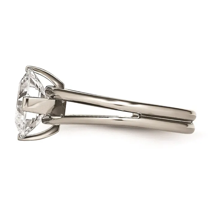 Rings Titanium CZ Ring TB375 Chisel Rings Titanium CZ Ring TB375 Chisel