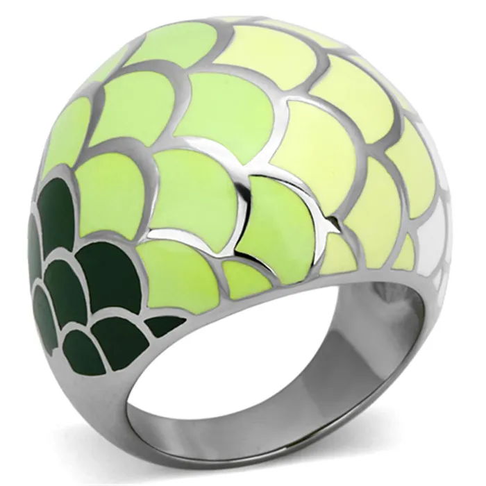 Rings TK1174 High polished no plating Stainless Steel Ring with Epoxy in Multi Color Alamode Rings TK1174 High polished no plating Stainless Steel Ring with Epoxy in Multi Color Alamode