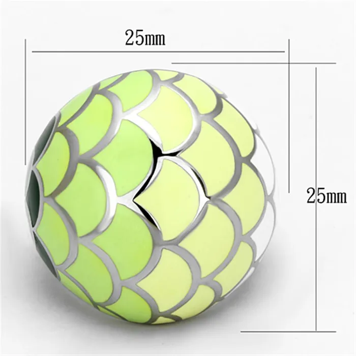 Rings TK1174 High polished no plating Stainless Steel Ring with Epoxy in Multi Color Alamode