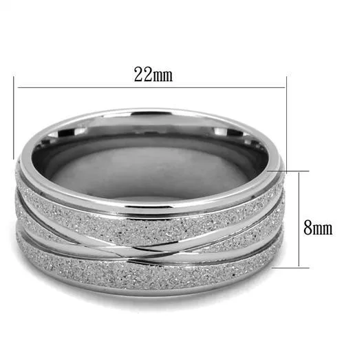 Rings TK1671 High polished no plating Stainless Steel Ring with No Stone Alamode