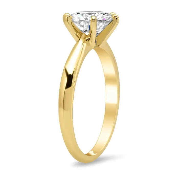 Round Kori Moissanite Solitaire Engagement Ring deBebians Rings Round Kori Moissanite Solitaire Engagement Ring deBebians Rings